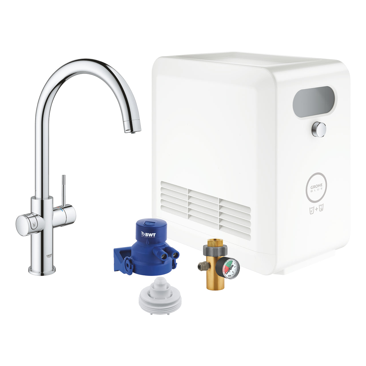 GROHE Blue Home 31539000 Starter Kit (L- Spout, 3 Types of