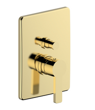 Load image into Gallery viewer, Cascade Concealed Single Lever Bath &amp; Shower Mixer With Diverter English Gold
