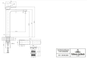 Architectura Square Single-lever Basin Mixer