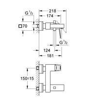 Load image into Gallery viewer, EUROCUBE Single Lever Bath Mixer
