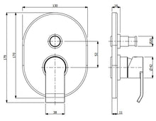 Load image into Gallery viewer, TREDEX Uni Single Lever Bath Mixer with Diverter Matt Black
