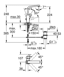 Eurocube Single-lever Basin Mixer L-Size
