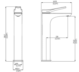 TREDEX National High-neck Washbasin Mixer with Waste Chrome