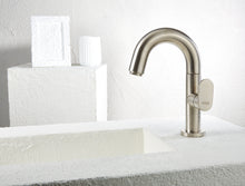 Load image into Gallery viewer, Leo Single Lever Basin Mixer Medium Size Brushed Nickel
