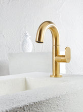 Load image into Gallery viewer, Leo Single Lever Basin Mixer Large Size Brushed Gold
