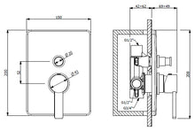 Load image into Gallery viewer, Cascade Concealed Single Lever Bath &amp; Shower Mixer With Diverter Black Chrome
