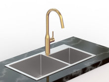 Load image into Gallery viewer, TREDEX Power Single Lever High-spout Kitchen Sink Mixer Brushed Gold
