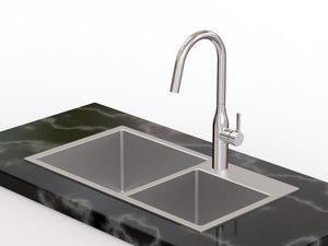 TREDEX Power Single Lever High-spout Kitchen Sink Mixer Chrome