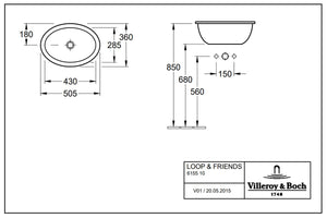 Loop&Friends Built-in Washbasin 500 X 355 mm