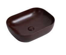 Load image into Gallery viewer, Vision Square Overcounter Washbasin 500x400x140mm Brown
