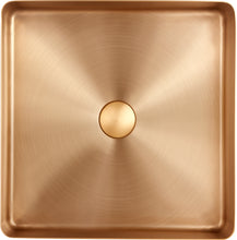 Load image into Gallery viewer, Surface mounted Square Washbasin Stainless Steel Brushed Gold
