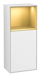 Finion Side Cabinet Gold/Glossy White Lacque