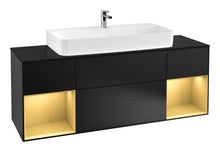 Load image into Gallery viewer, Finion Vanity Unit Gold/Black Matt Lacquer
