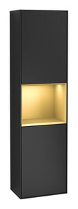 Finion Tall Cabinet Gold/Black Matt Laquer