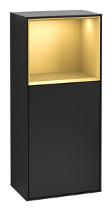 Finion Side Cabinet Gold/Black Matt