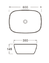 Load image into Gallery viewer, Overcounter Washbasin 600x380x140mm White
